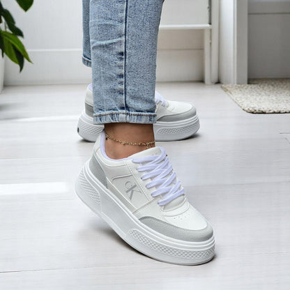 Tenis CK Blanco x Gris